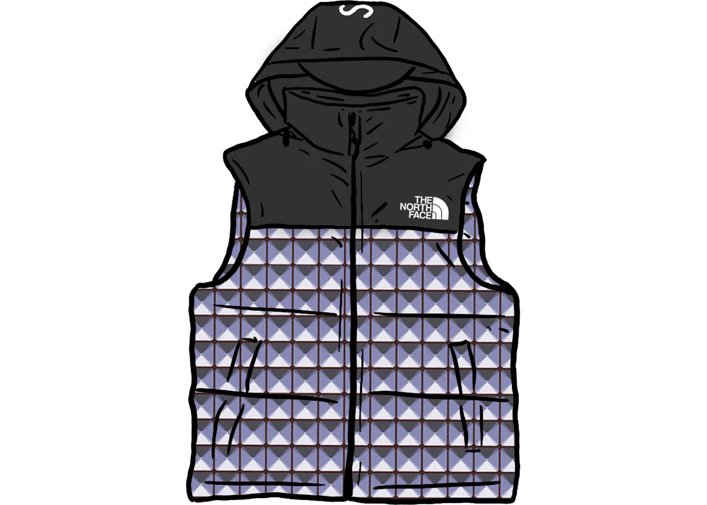 Supreme The North Face Studded Nuptse Vest Royal - 1