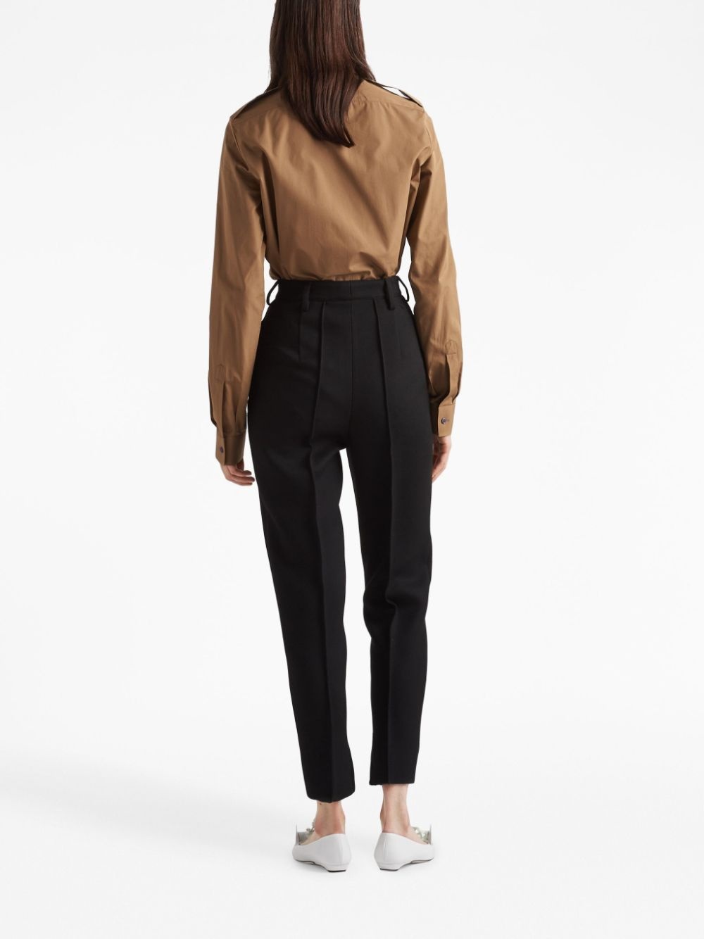 high-waist skinny-cut trousers - 3
