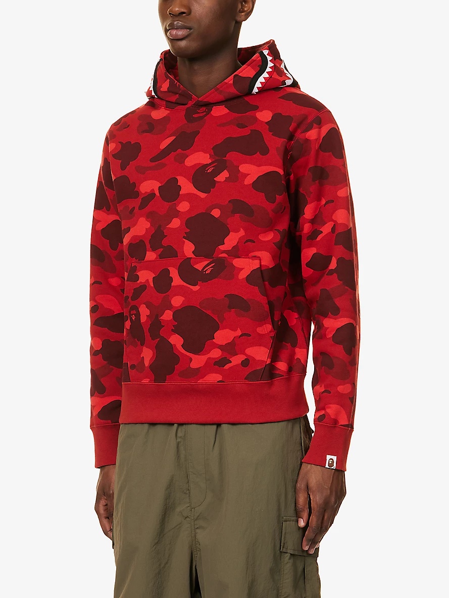 Shark camo-print cotton-jersey hoody - 3