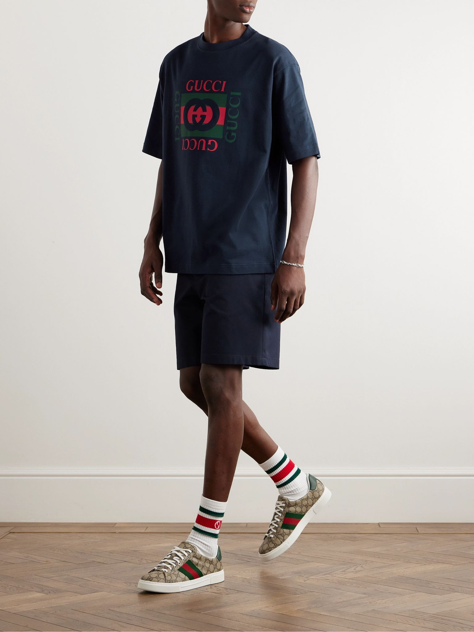 Logo-Print Cotton-Jersey T-Shirt Navy - 2