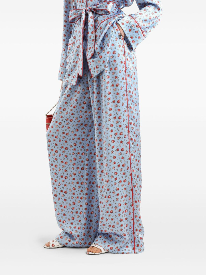floral-print silk trousers 4