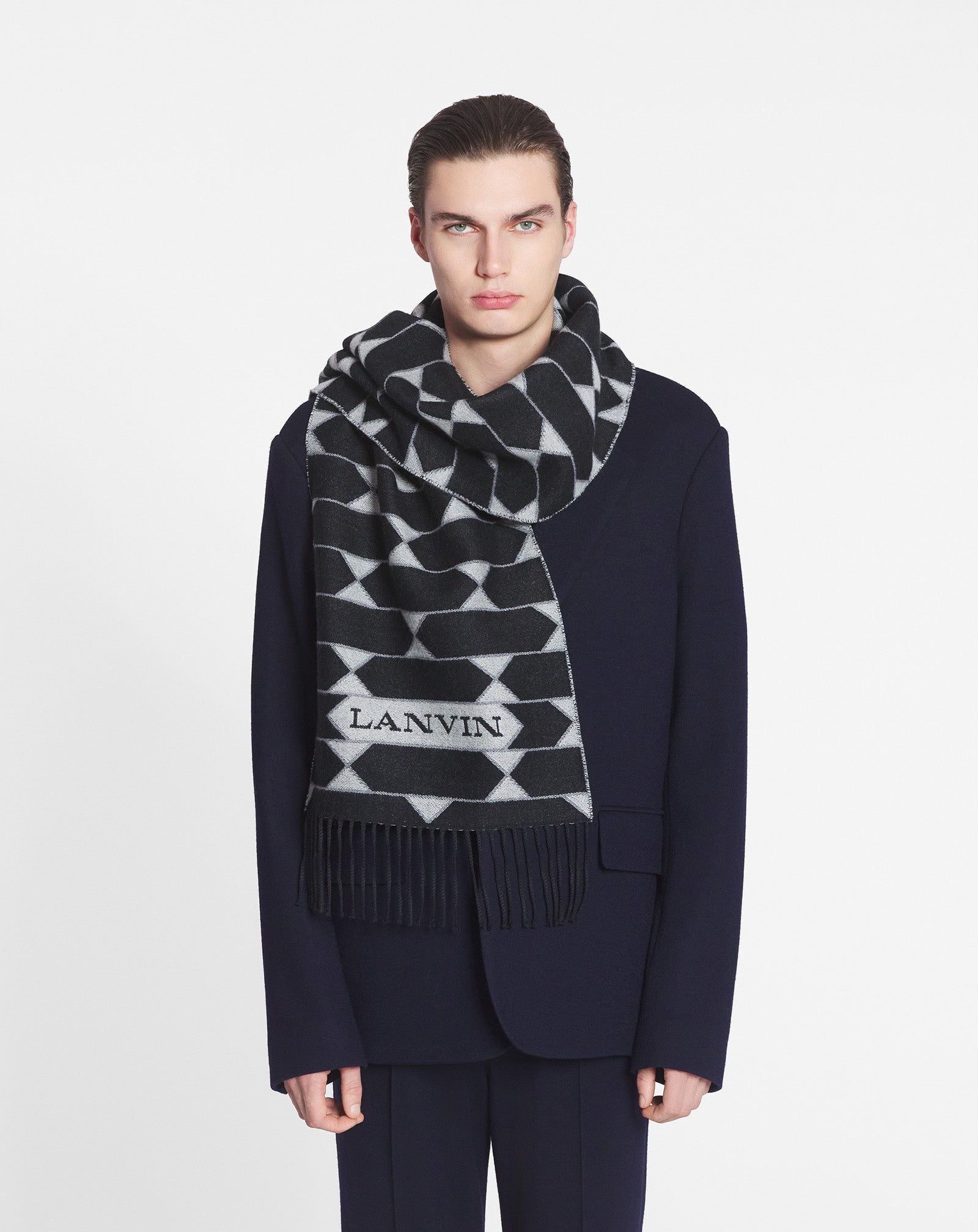 TWO-TONE WOOL SCARF - 3