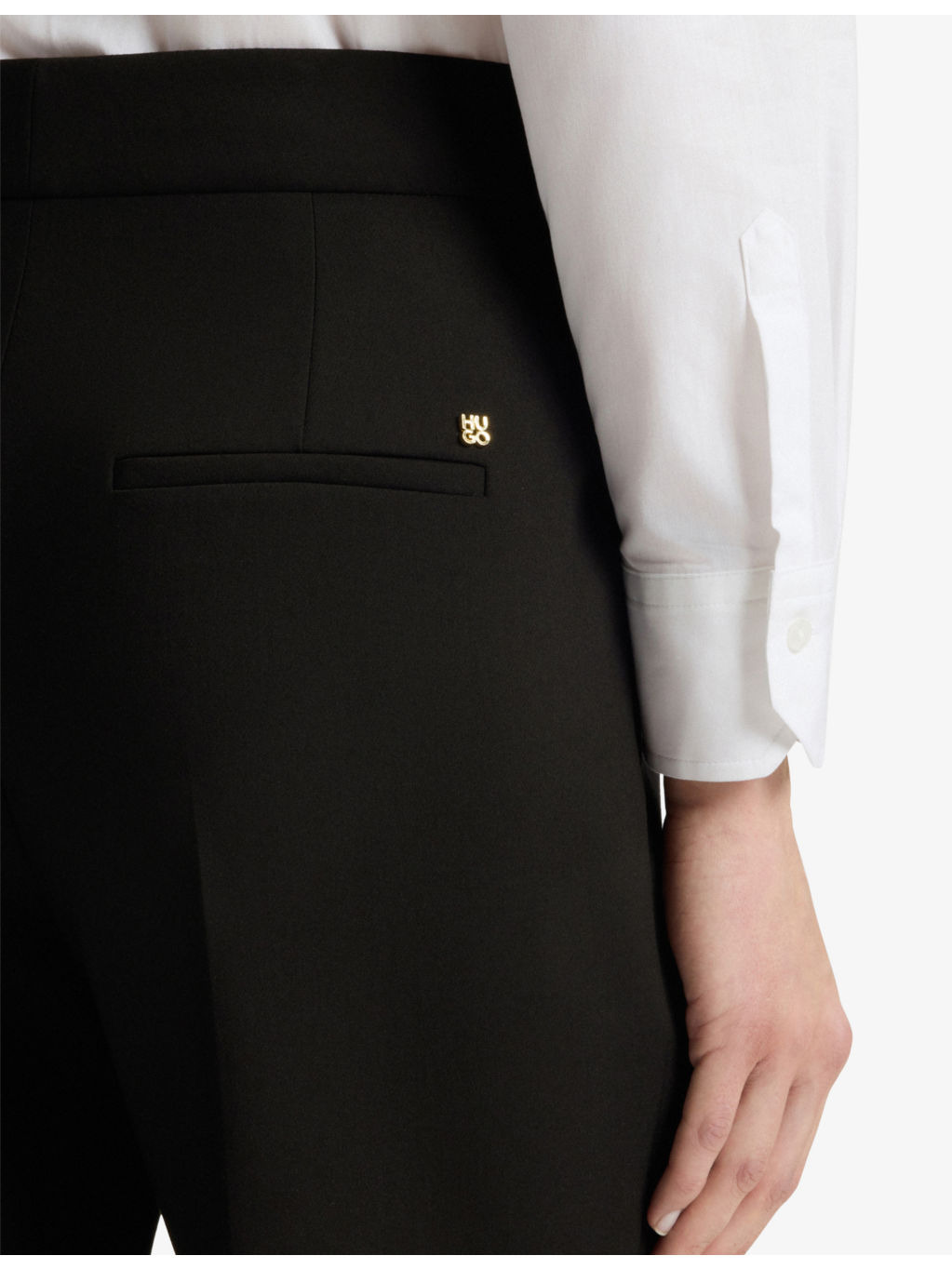 Wide-Leg High-Rise Stretch-Woven Trousers - 5
