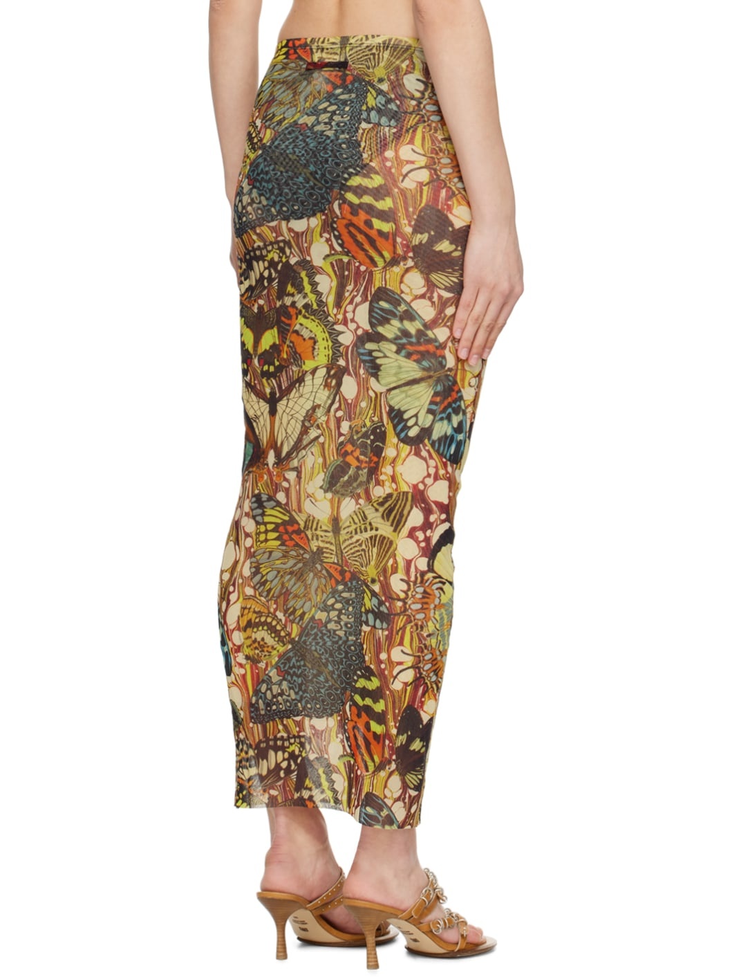 Yellow Butterfly Maxi Skirt - 3