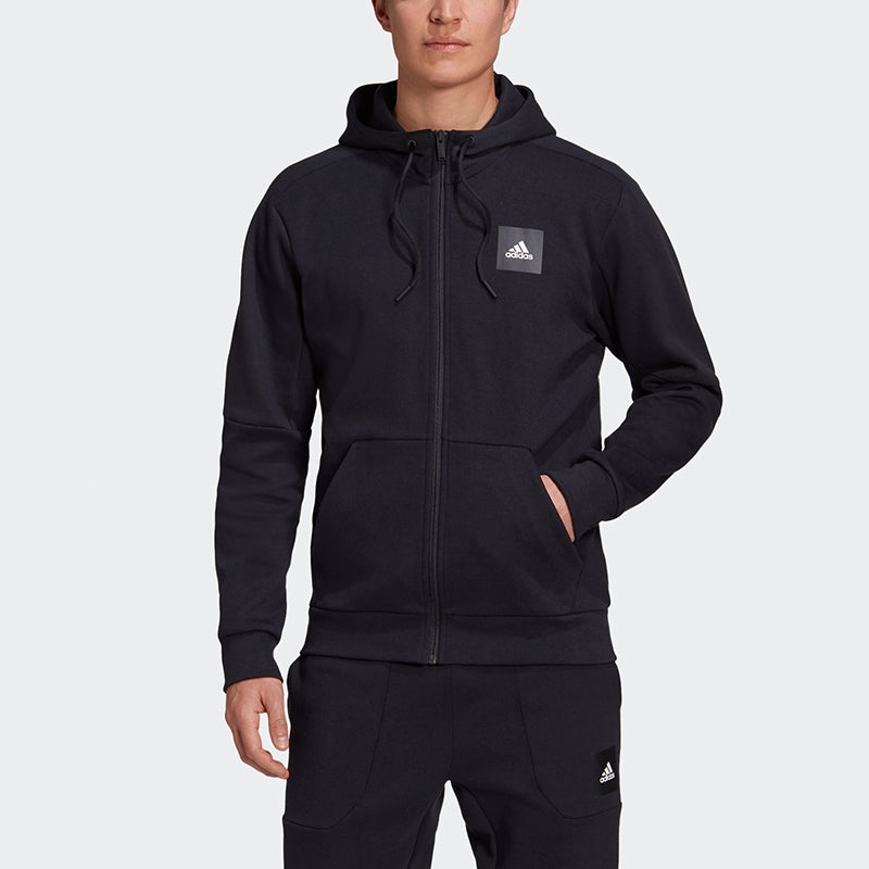 adidas Mhs Fz Sta Sports Hooded Knitted Jacket 'Black' FR7158 - 3