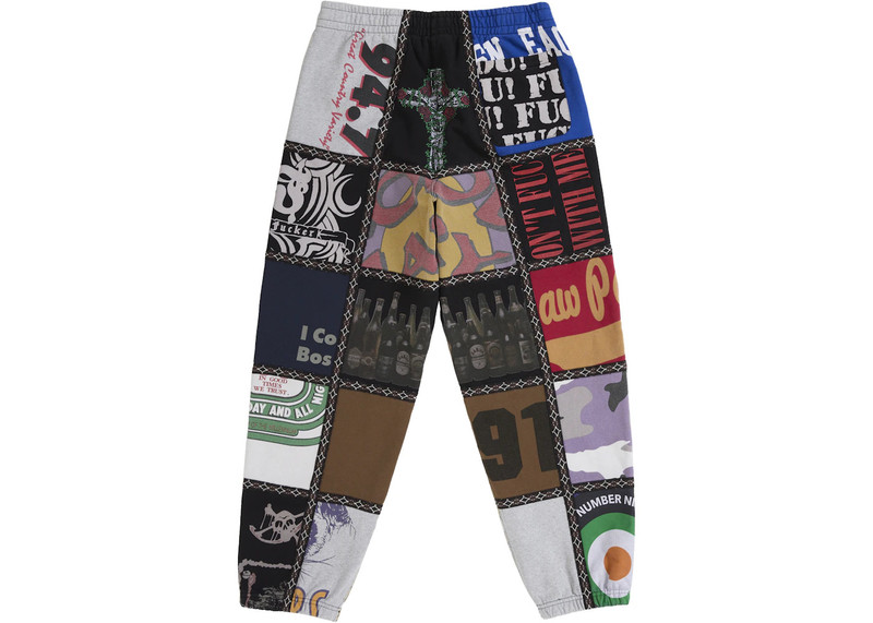 Supreme Supreme Number (N)ine Patchwork Sweatpant Multicolor outlook