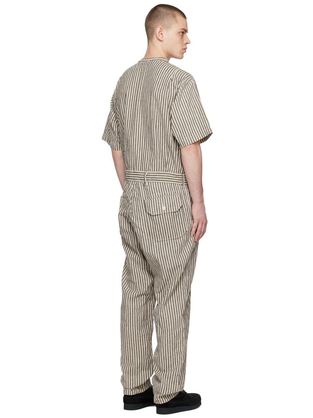 Off-White & Black Racing Jumpsuit - 3