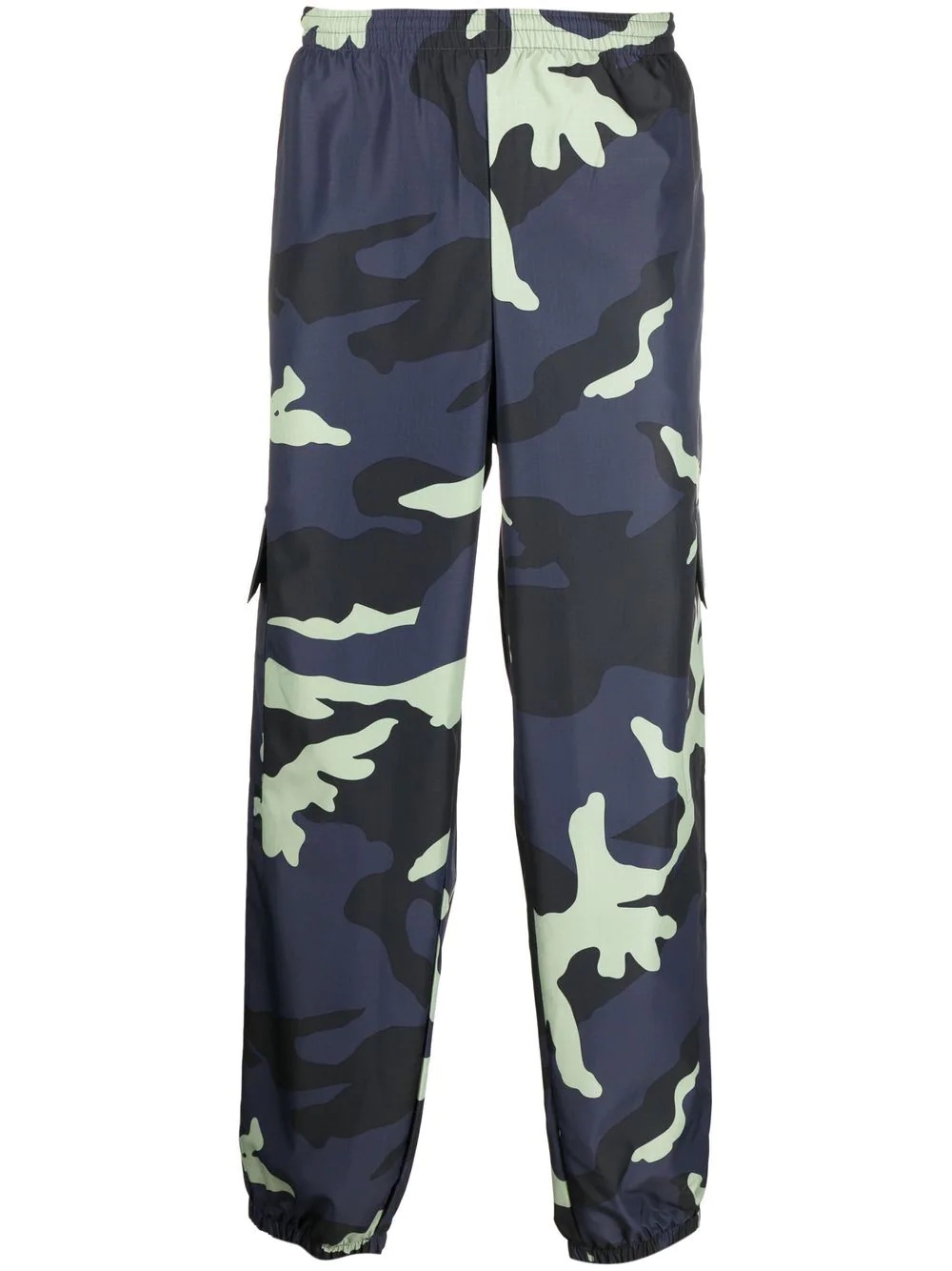 graphic-print side-pocket trousers - 1