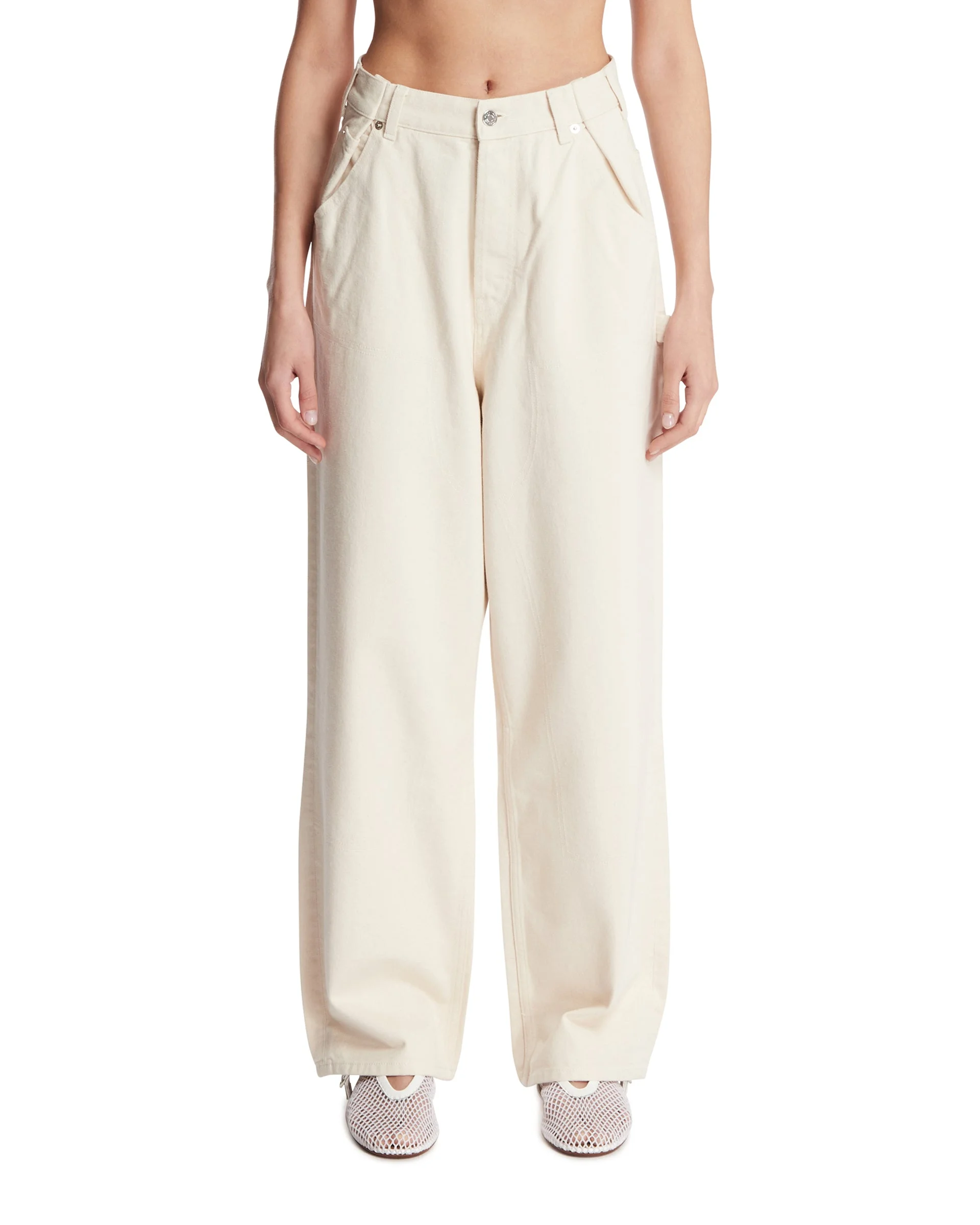 White Utility Pants - 1