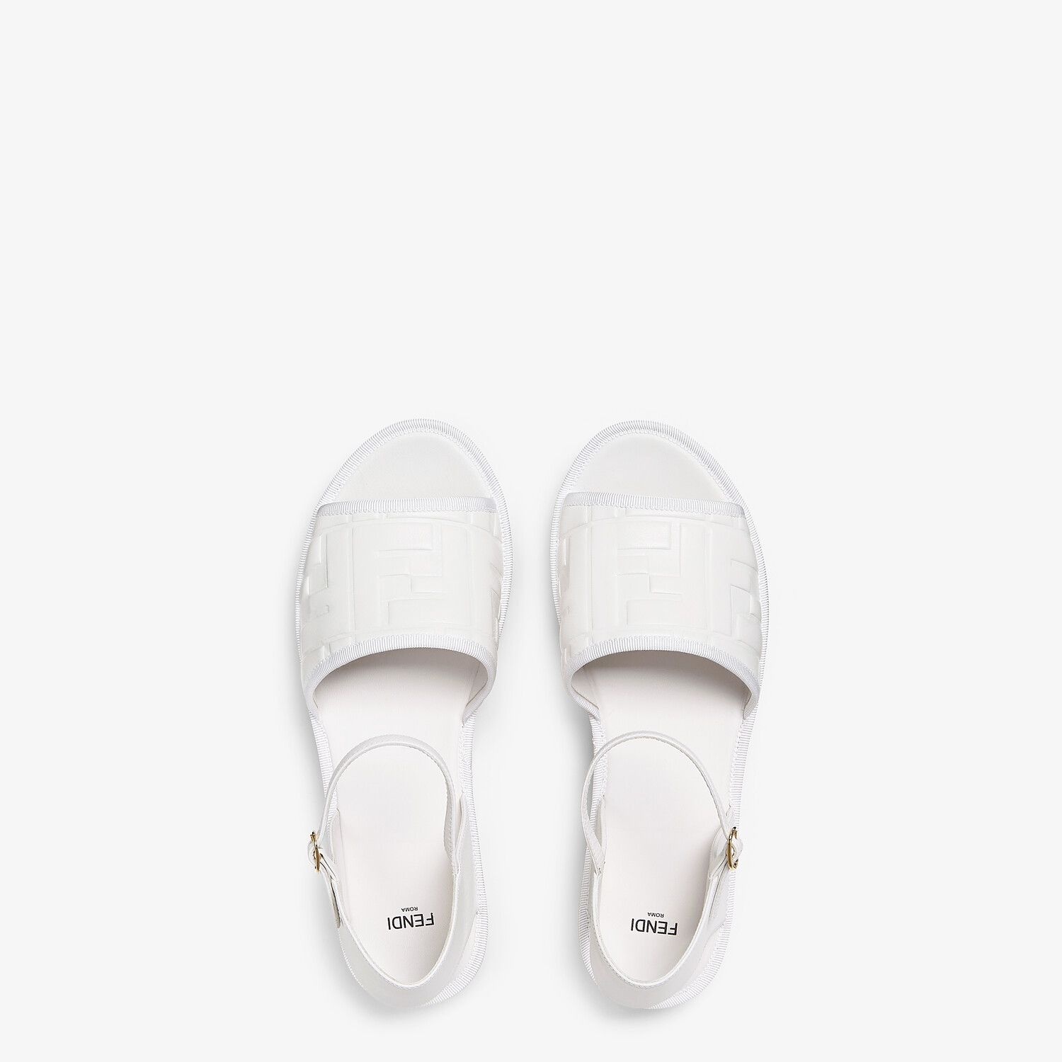 White leather flatform espadrilles - 4