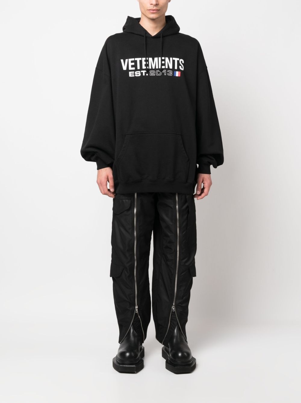 logo-print hoodie - 3