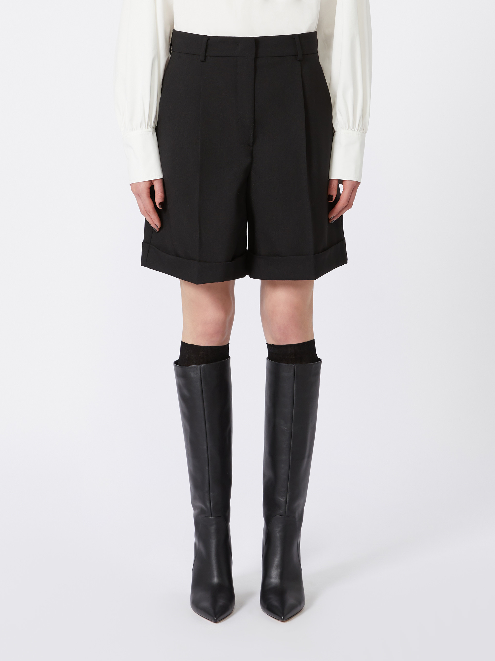 BUSSOLA1234 Wool canvas Bermuda shorts - 3