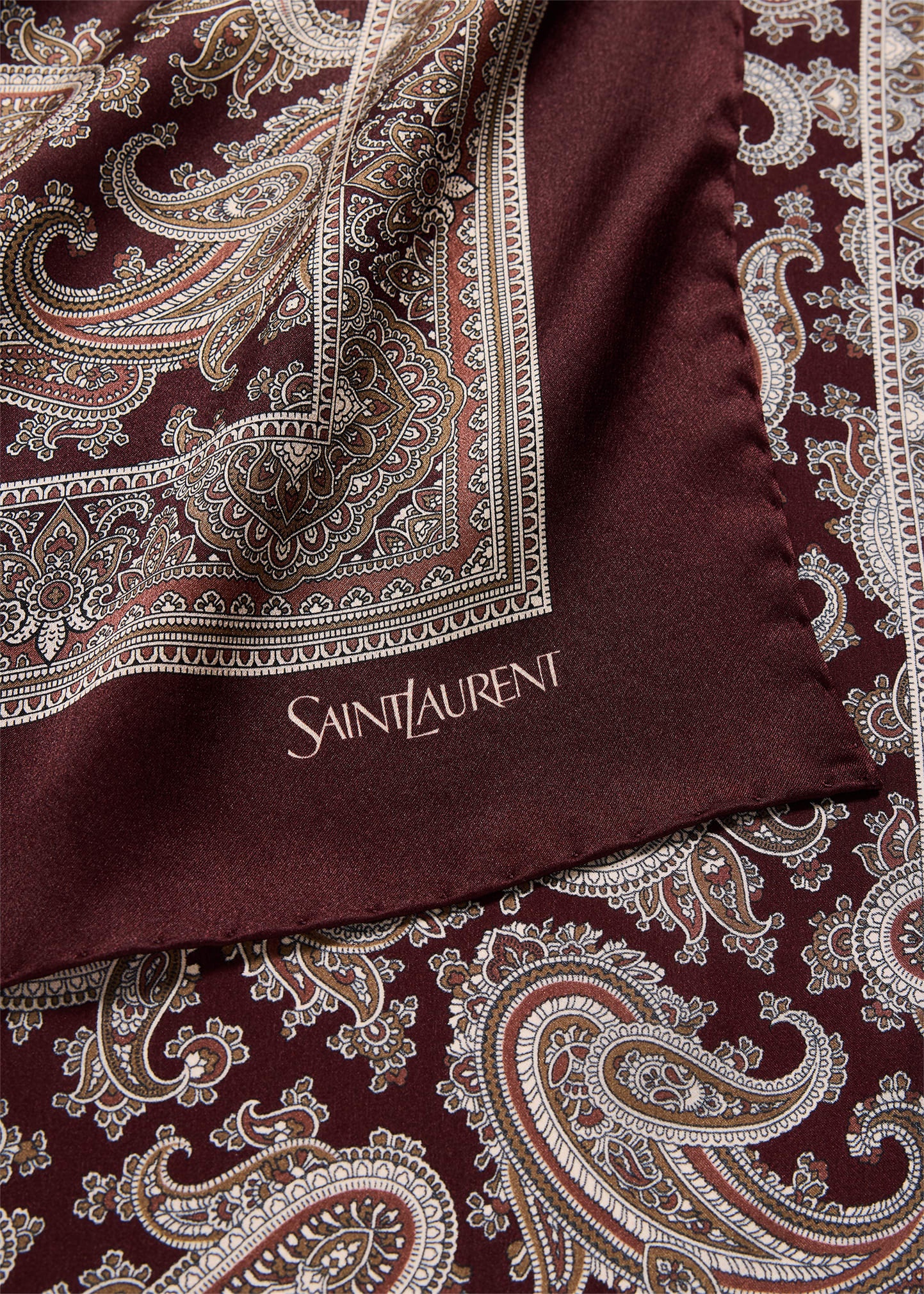 Paisley Silk Charmeuse Scarf - 4