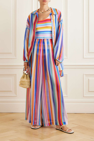 Missoni Striped cotton and silk-blend voile shirt outlook