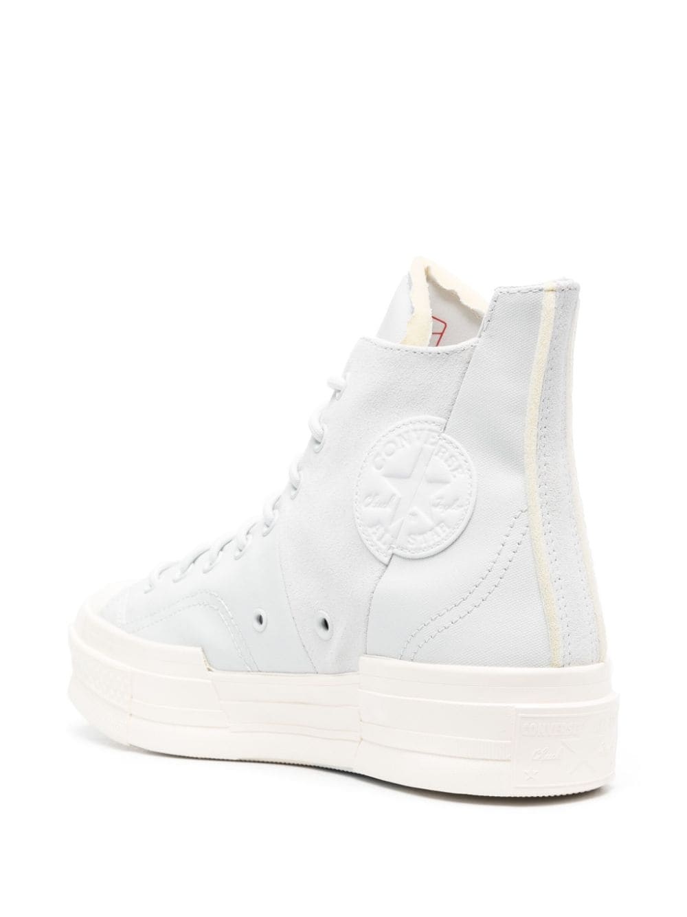 asymmetric high-top suede sneakers - 3