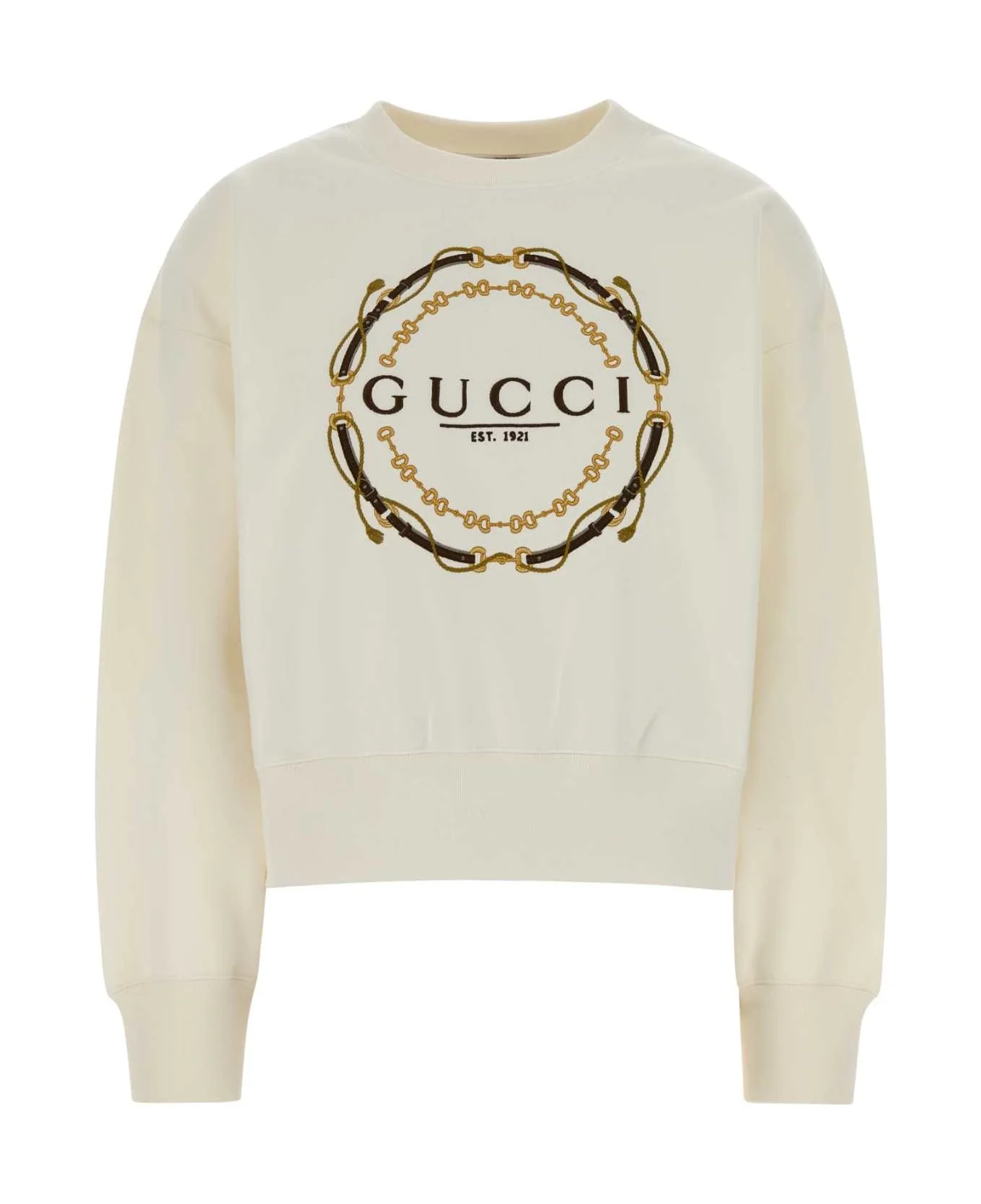 Ivory Cotton Sweatshirt - 1