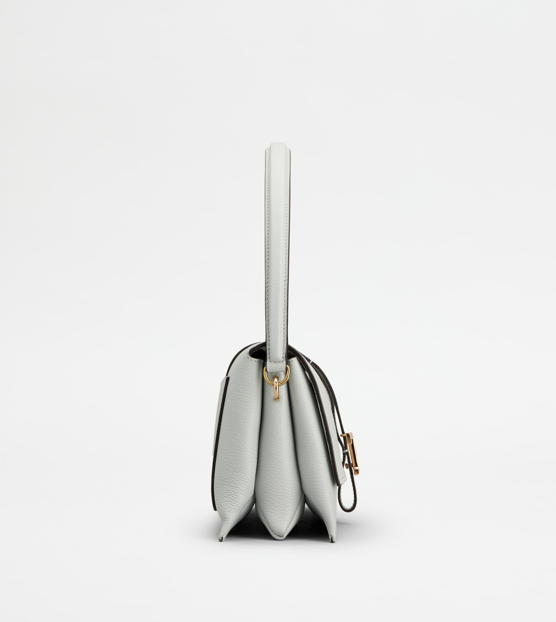 T TIMELESS FLAP BAG IN LEATHER MINI - GREY - 2