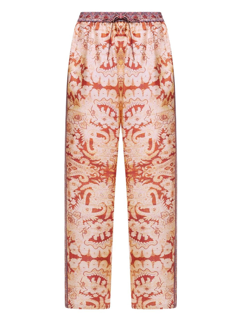 paisley-print drawstring-waist trousers 1