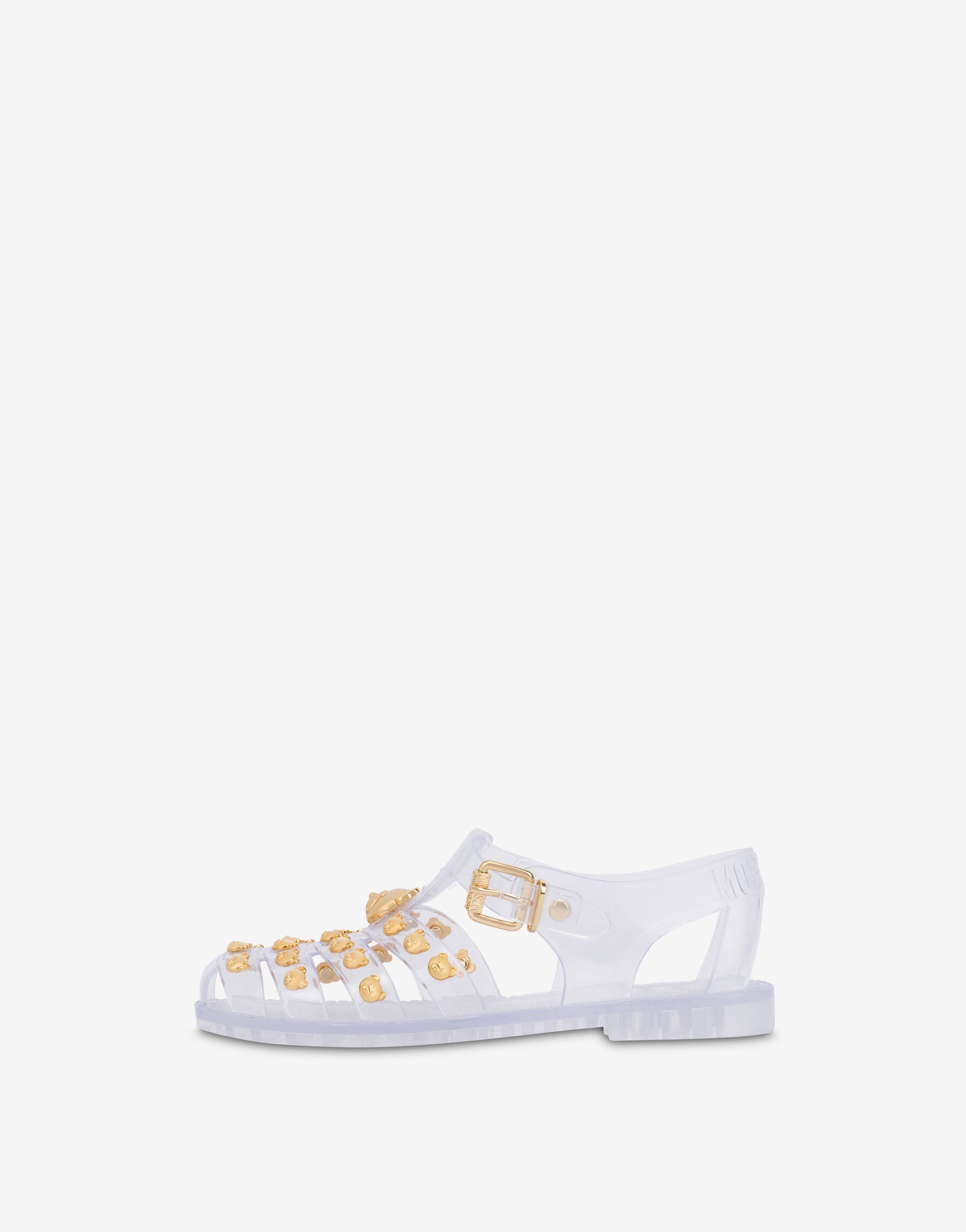 TEDDY STUDS TRANSPARENT JELLY SANDALS - 2