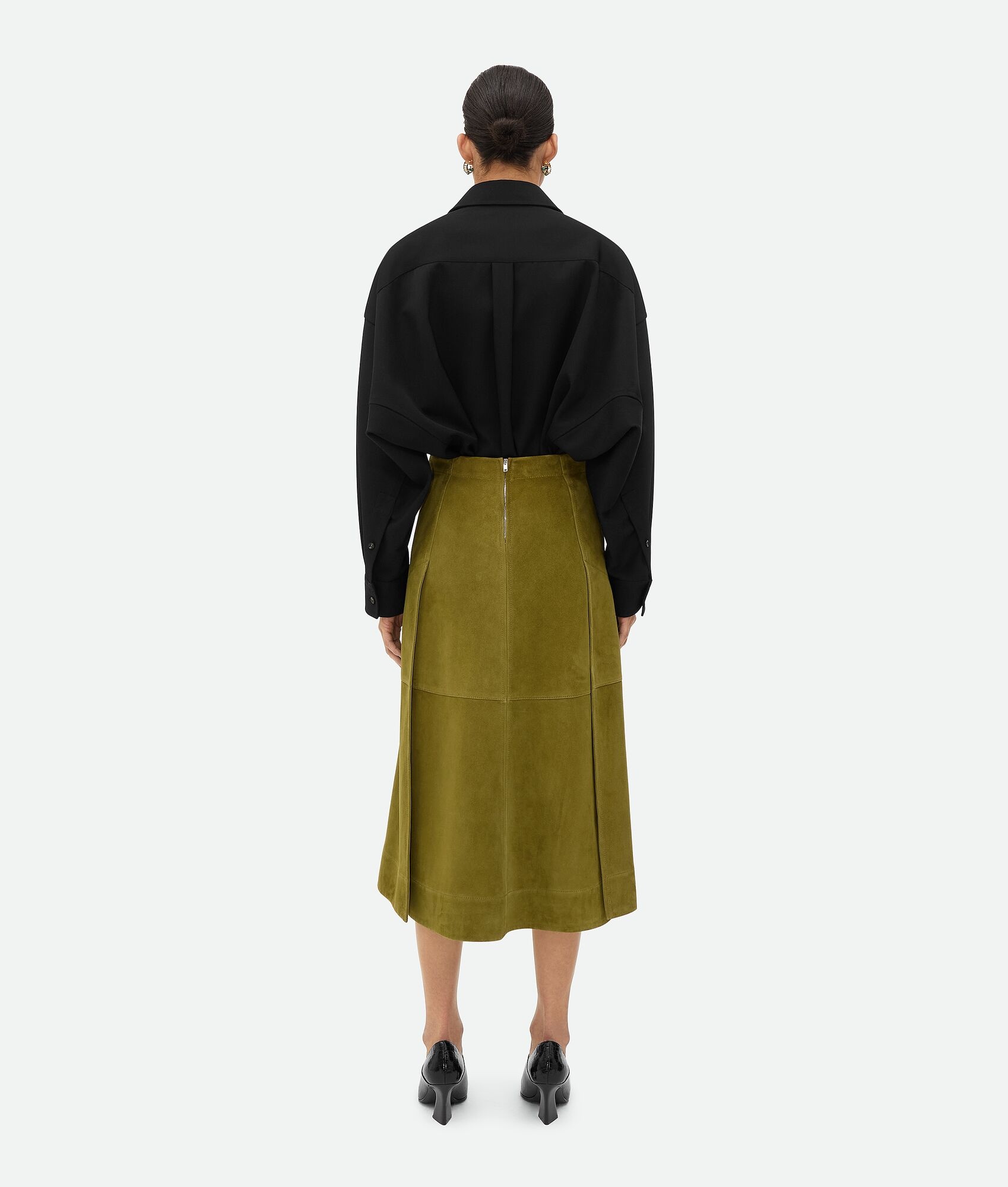 Suede Leather Skirt - 3
