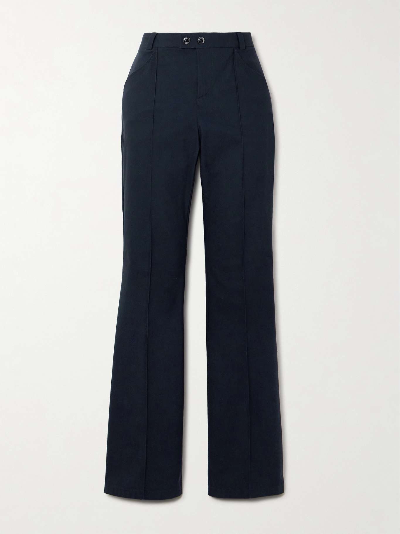 Sevina cotton-blend straight-leg pants - 1