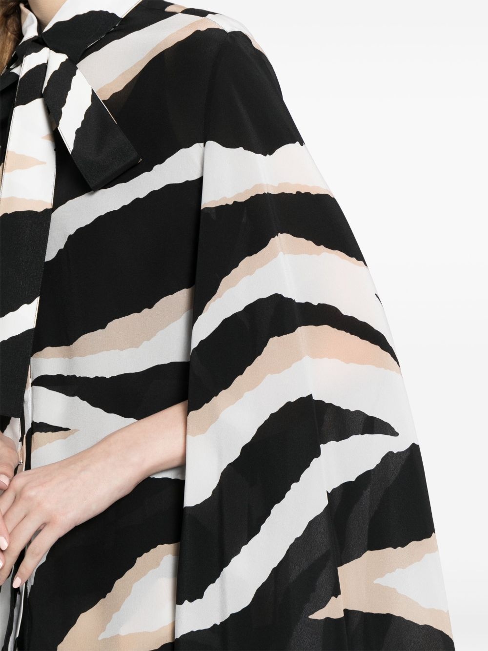 zebra-print silk shirt - 5