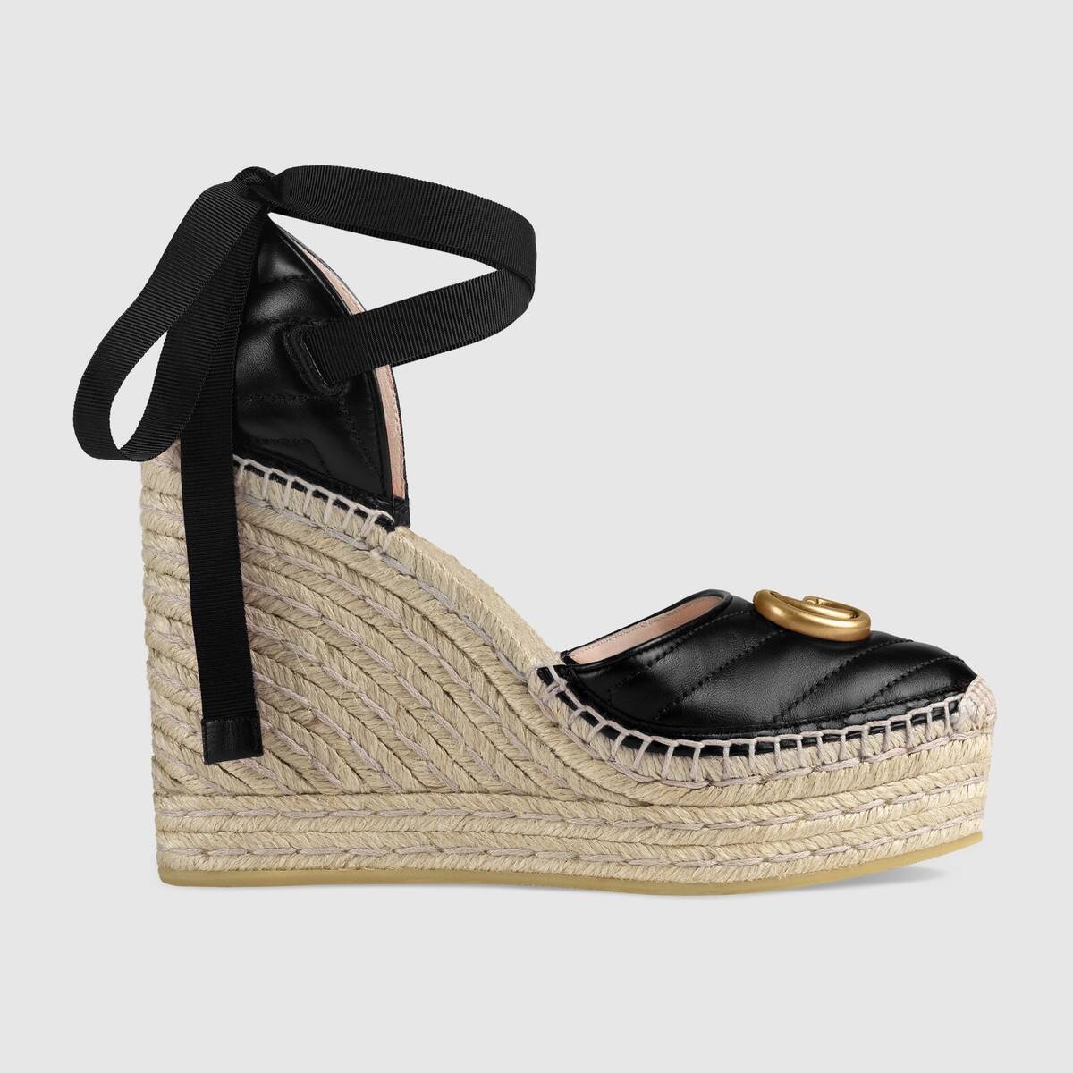 Leather platform espadrille - 1