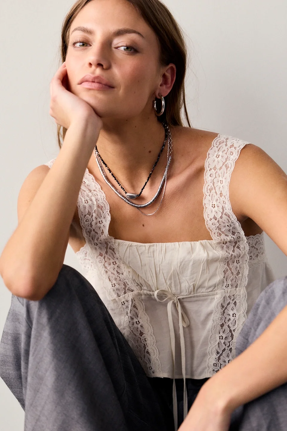 Wes Semiprecious Layer Necklace - 1