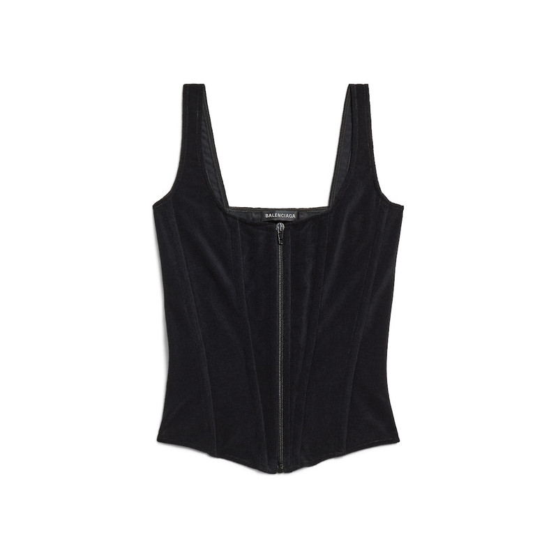 Women's Stretch Corset Top in Black 1