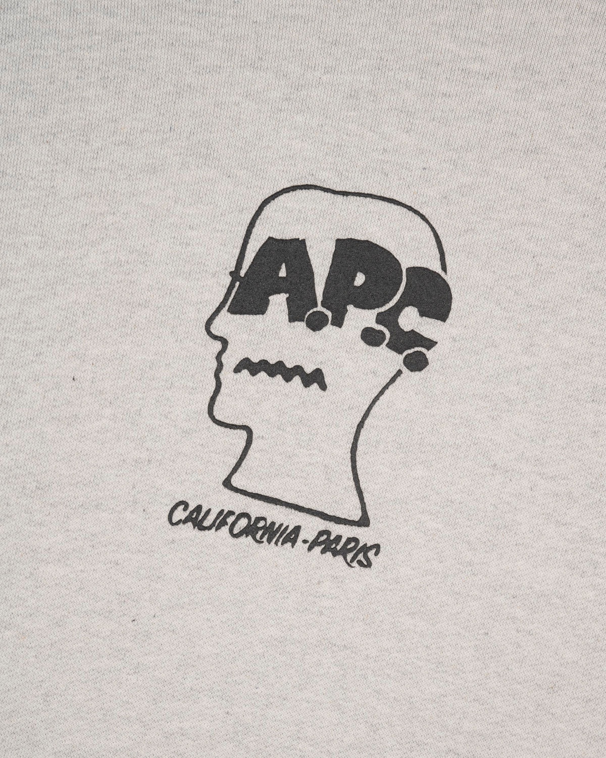 Brain Dead x A.P.C. Fleece Logo Head Raglan Hoodie - Oatmeal - 2
