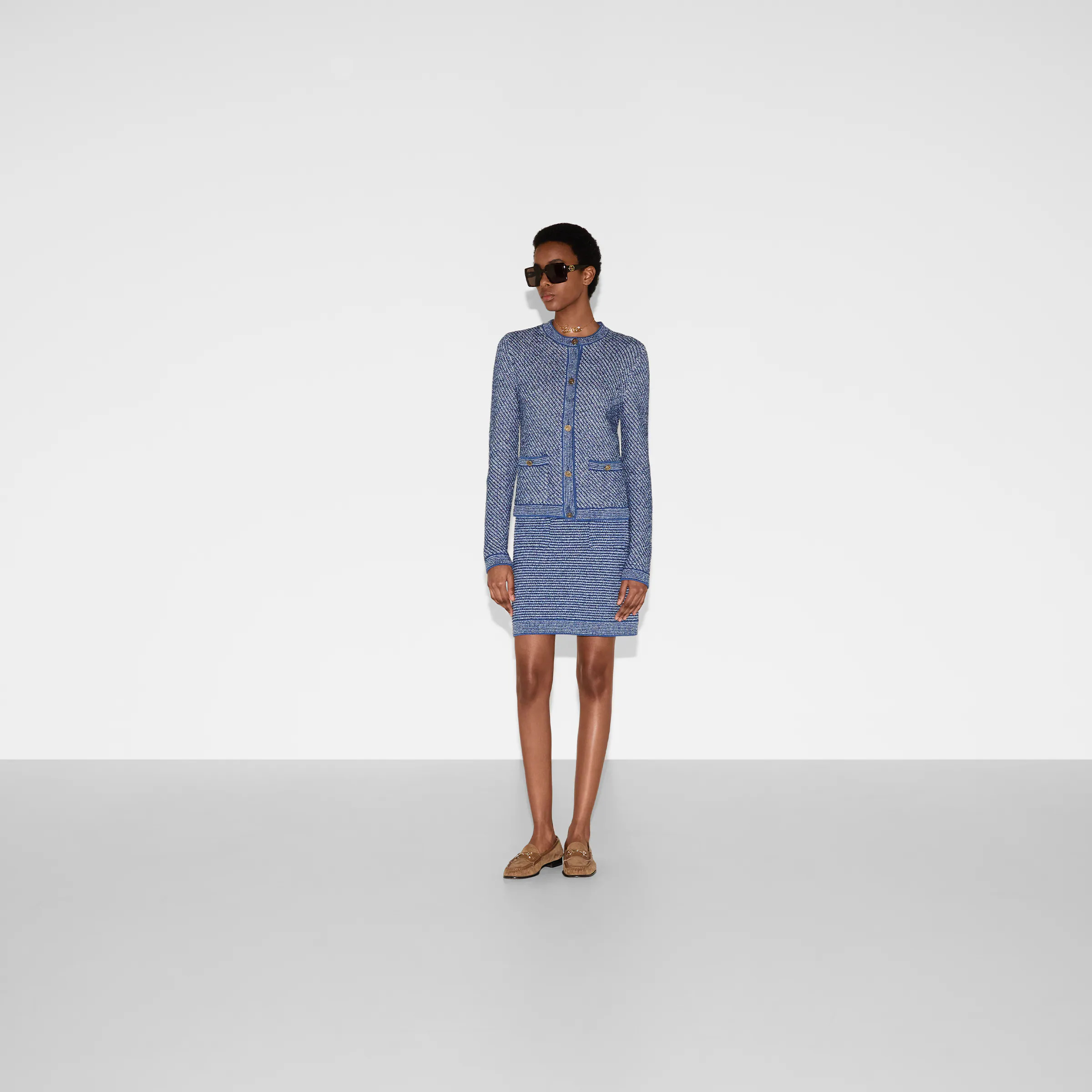 Fine cotton crewneck cardigan - 2