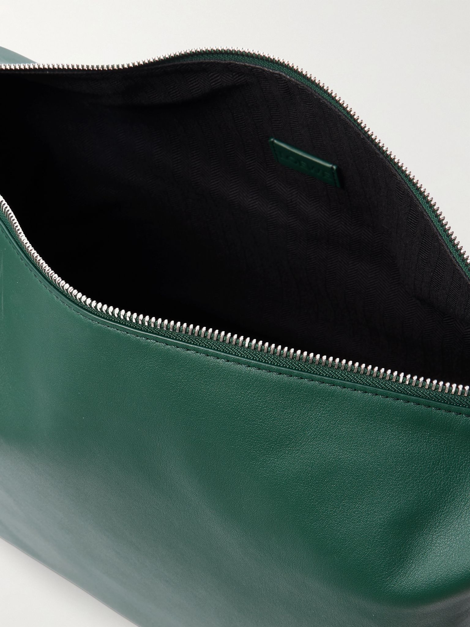 Cubi Leather Messenger Bag Green - 5