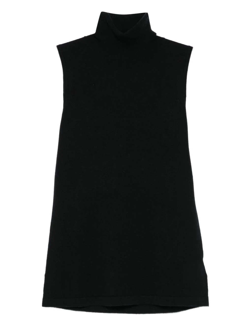 sleeveless turtleneck top - 1