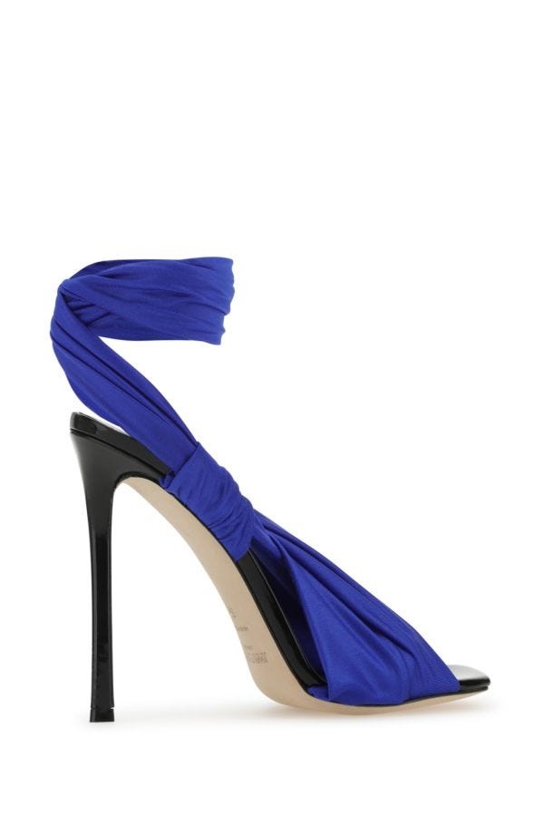Jimmy Choo Woman Electric Blue Jersey Neoma 110 Sandals - 3