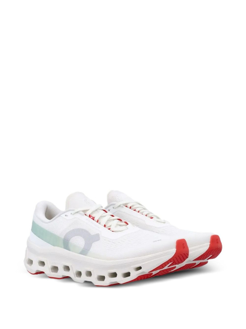 On Cloudmonster logo sneakers outlook