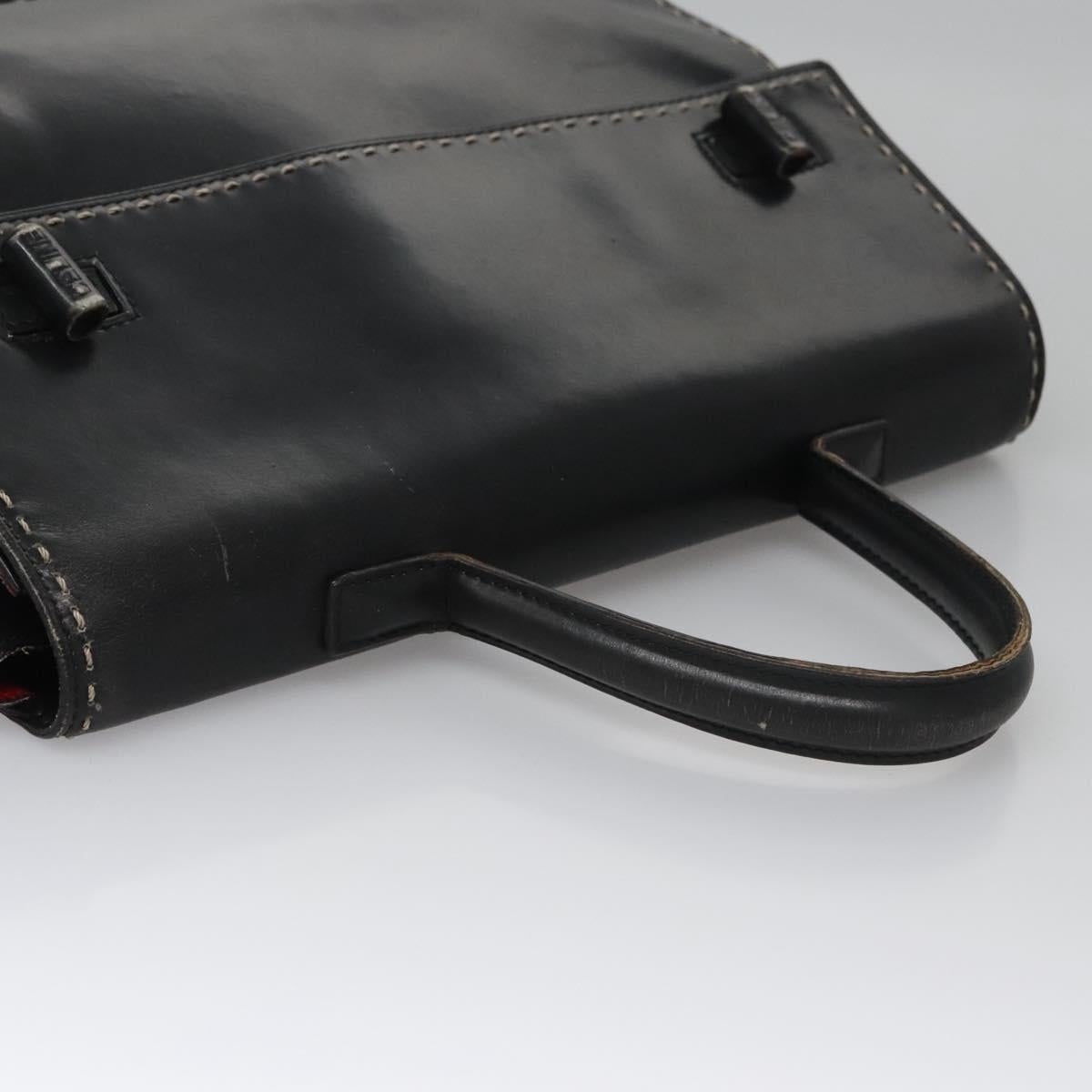 CELINE Hand Bag Leather Black - 6