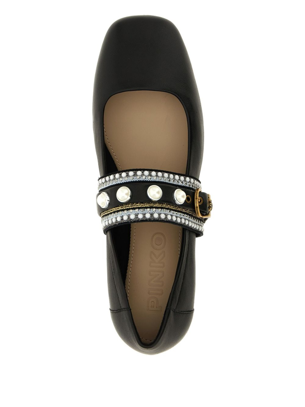 embellished-buckle ballet flats - 3