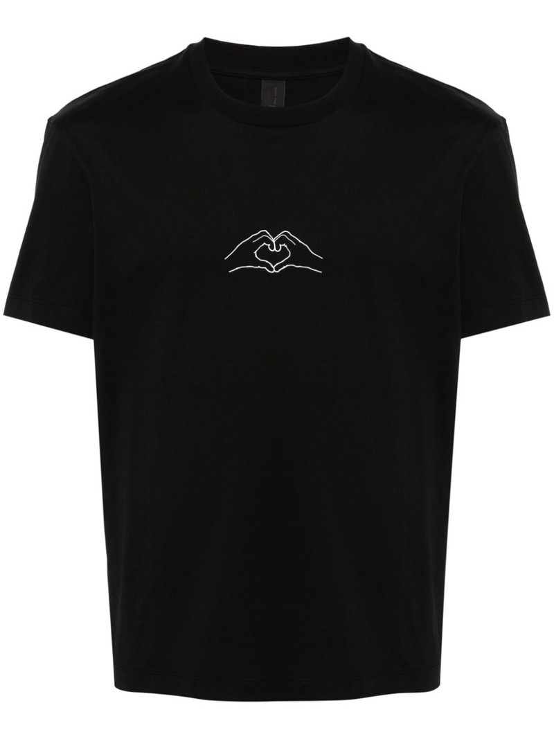 heart-shape print T-shirt 1