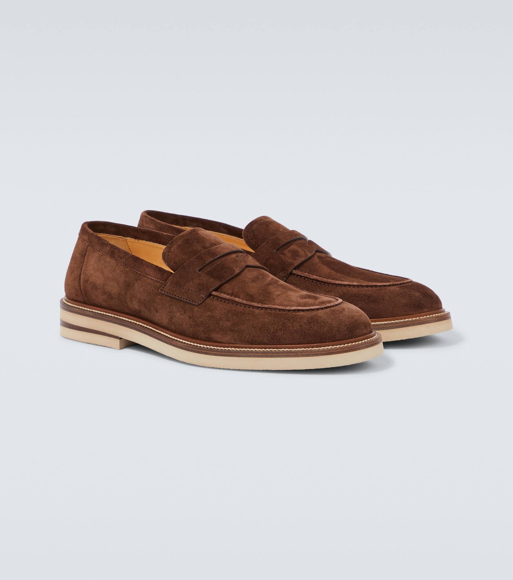 Suede penny loafers - 5