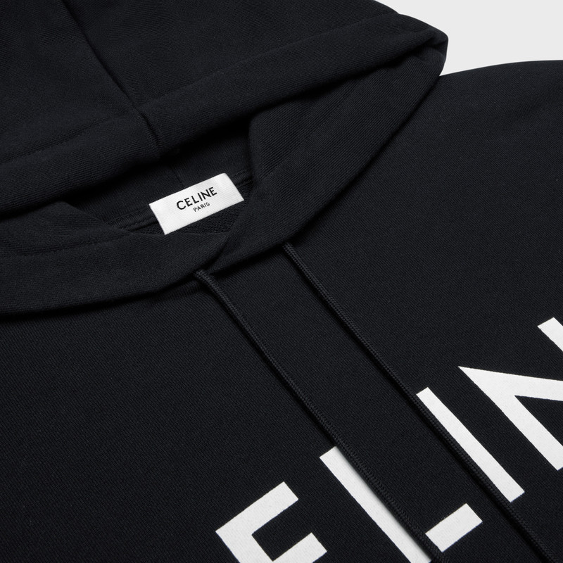CELINE LOOSE HOODIE IN COTTON FLEECE 3