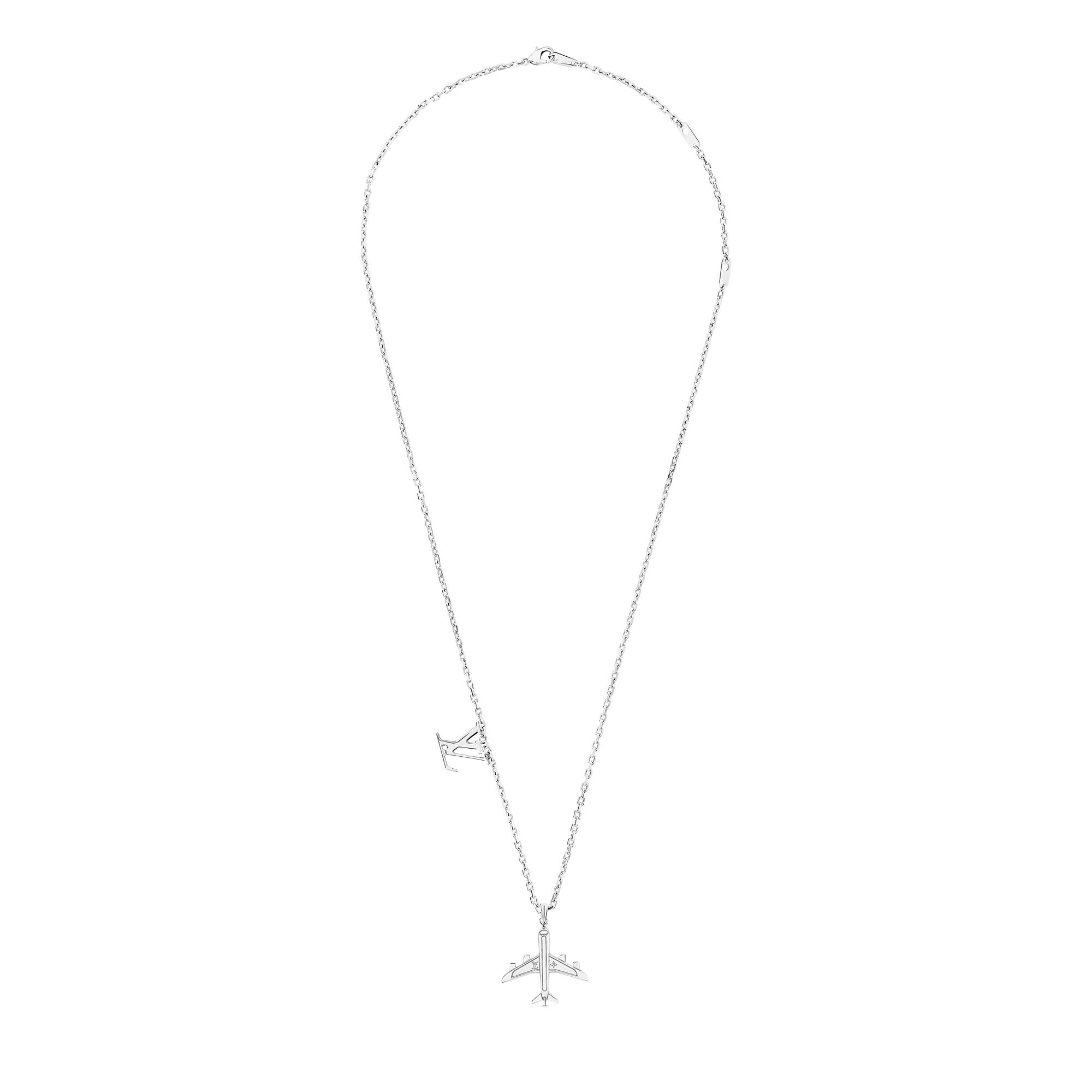 LV Plane Necklace - 5