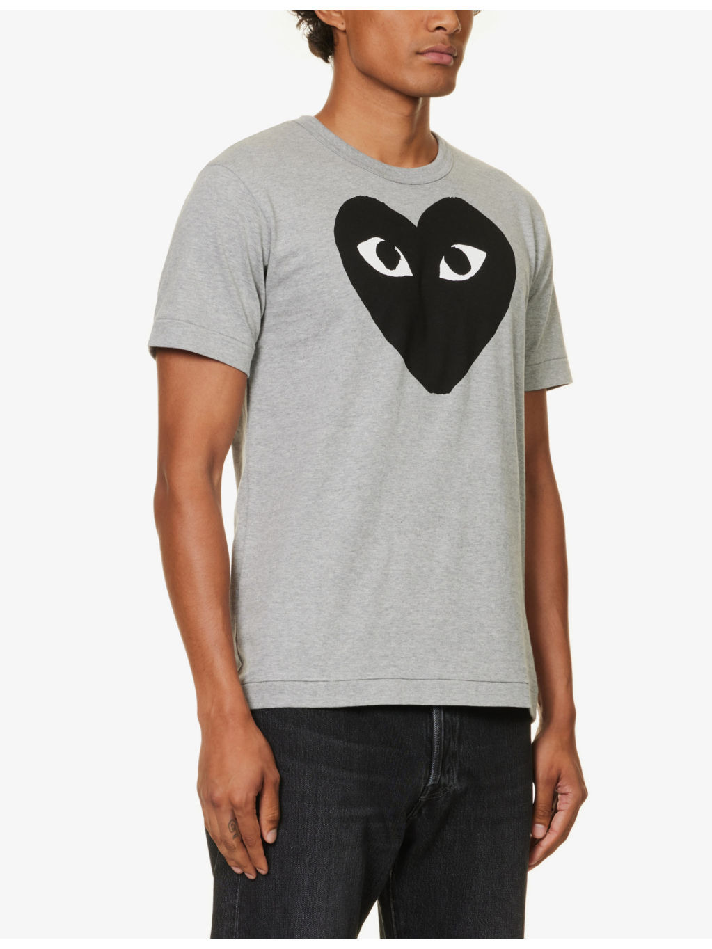 Heart-print cotton-jersey T-shirt - 4