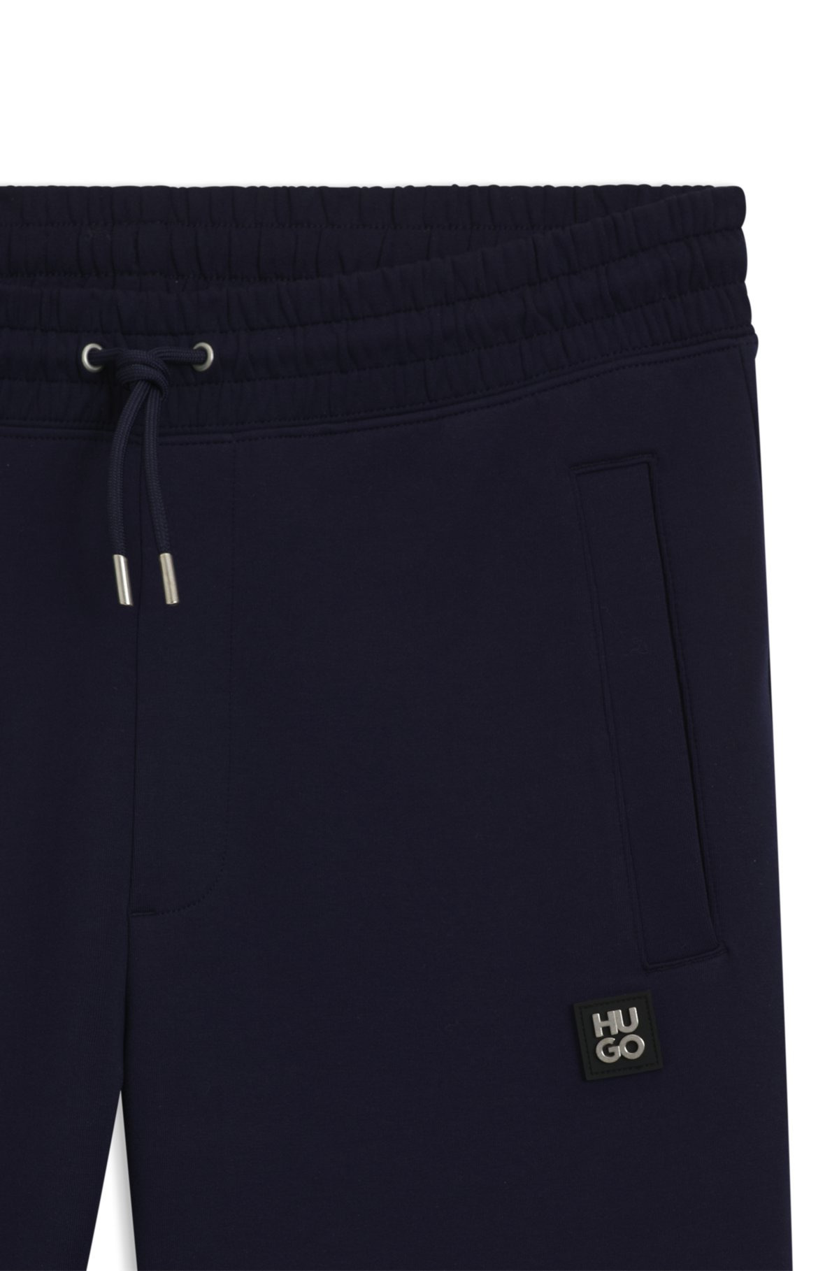 COTTON TRACKSUIT BOTTOMS WITH STACKED LOGO - 6