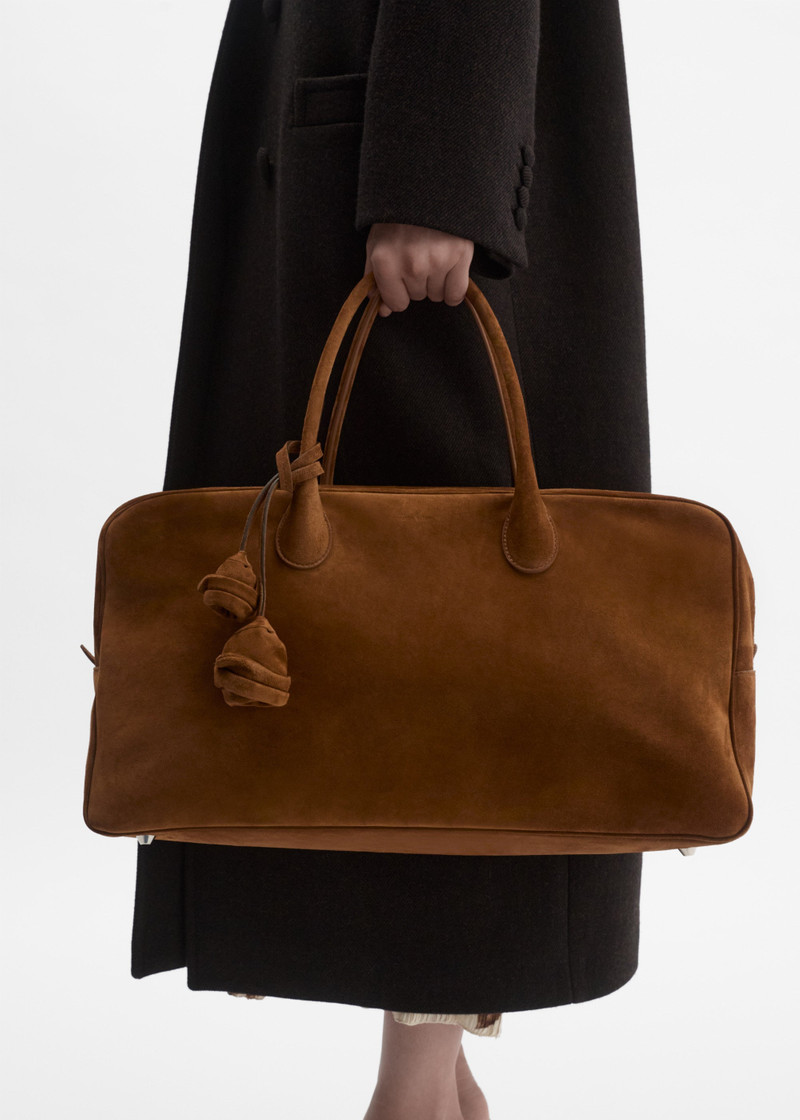Large Brigitte bag in camel suede 6