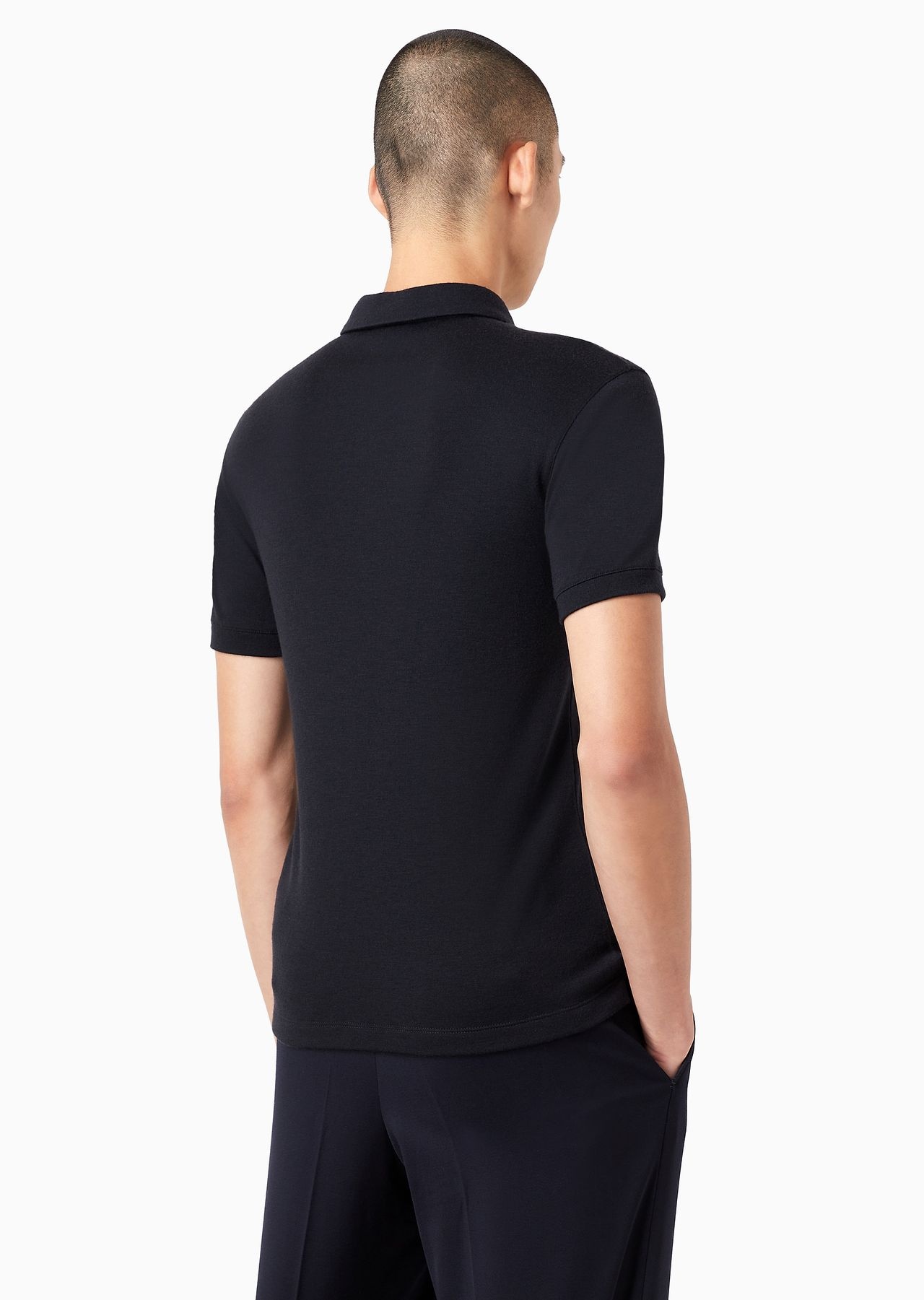 Pure cashmere interlock polo shirt - 3