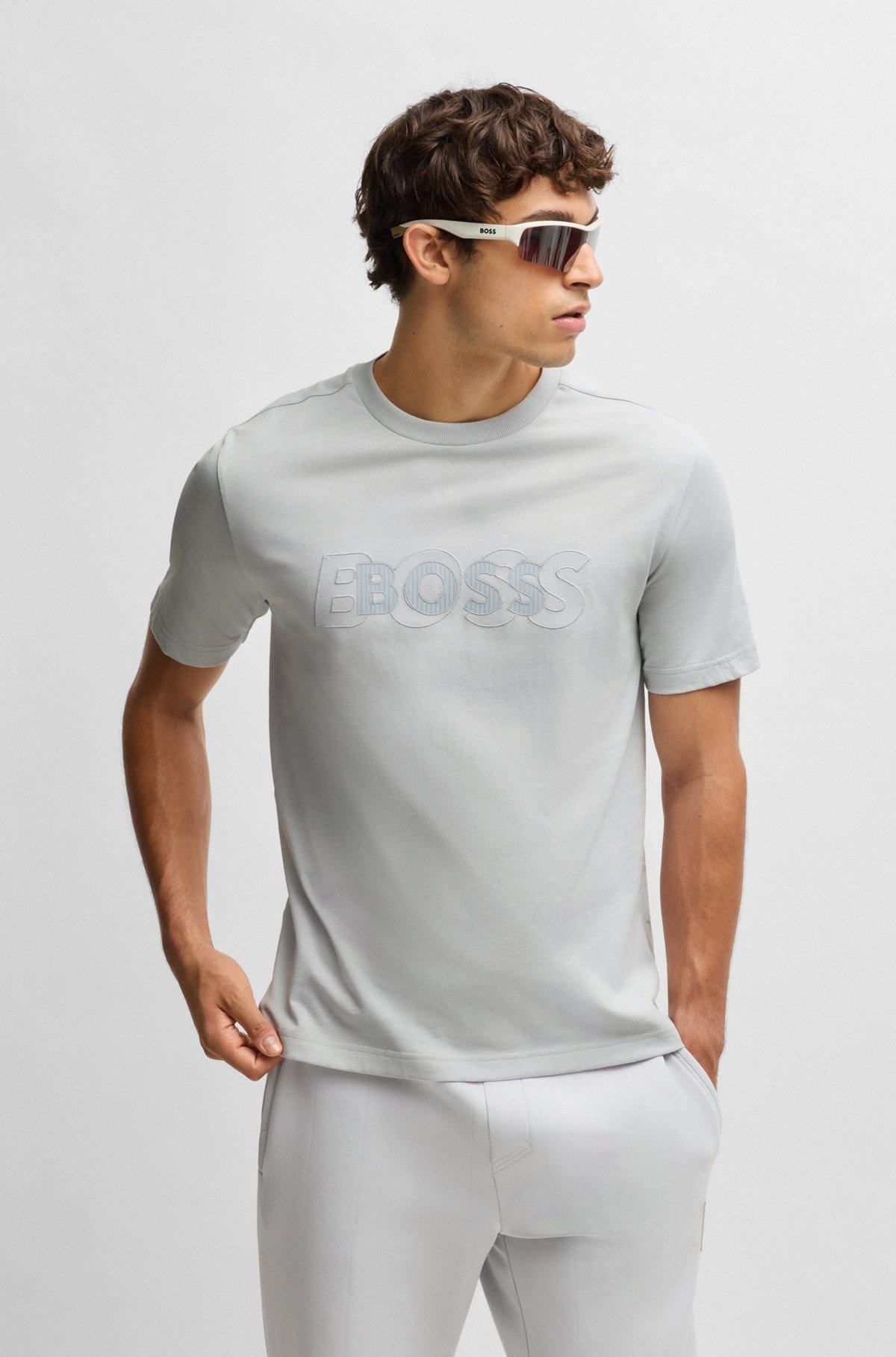 COTTON-JERSEY T-SHIRT WITH DOUBLE LOGO ARTWORK - 2