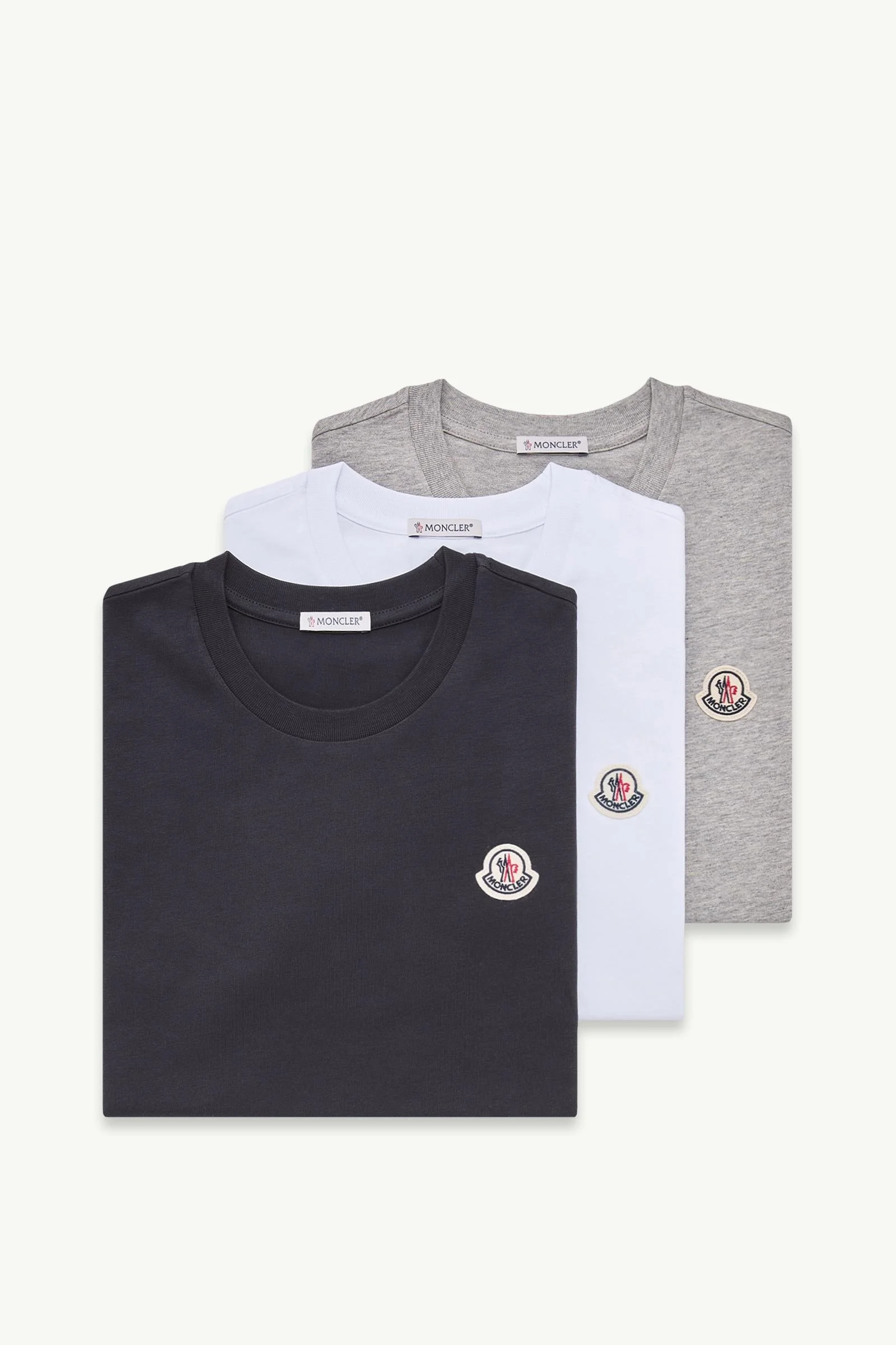 Logo Patch Cotton T-Shirt (Pack of Three) - 1