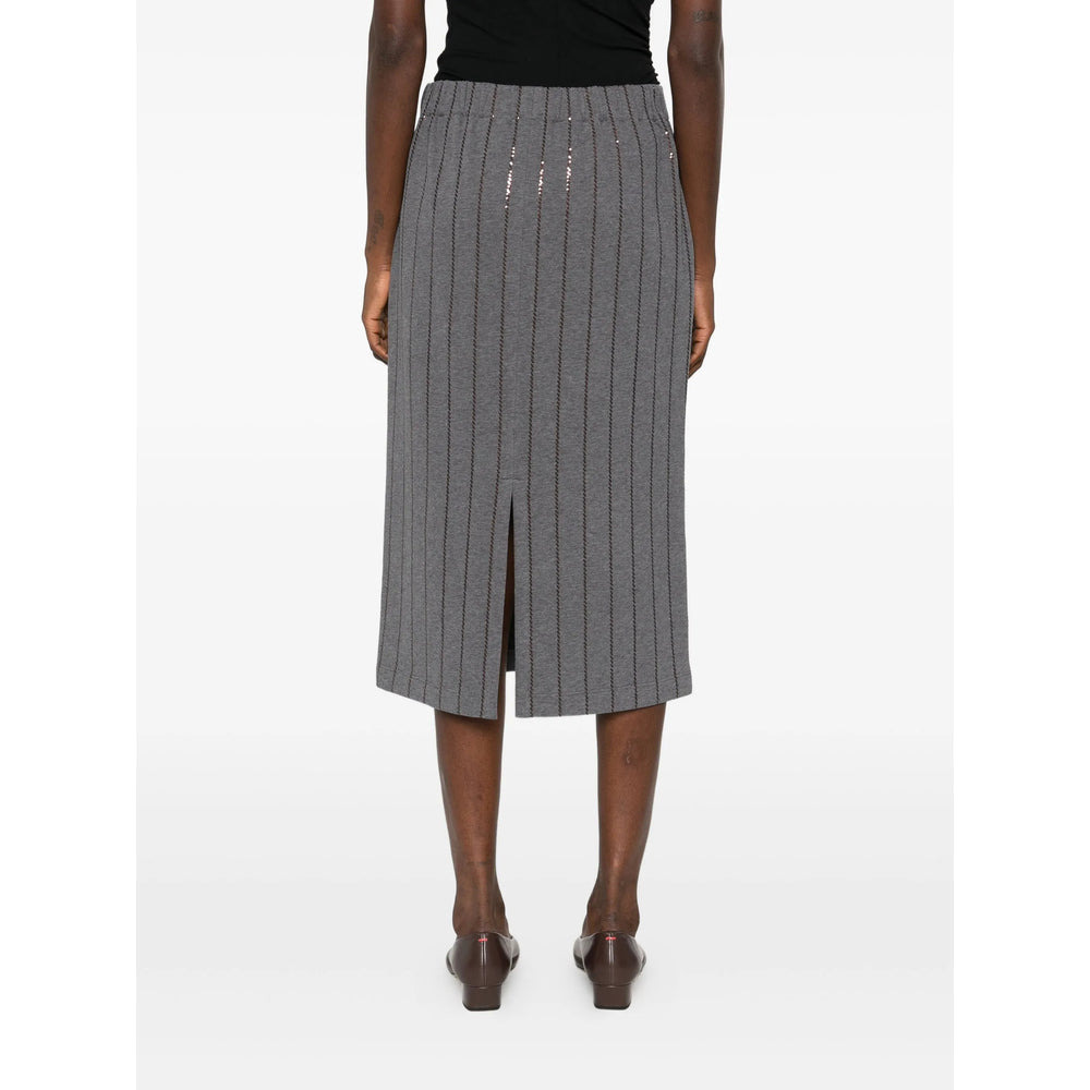 Brunello Cucinelli Grey Skirts - Pencil Skirts Women - 4