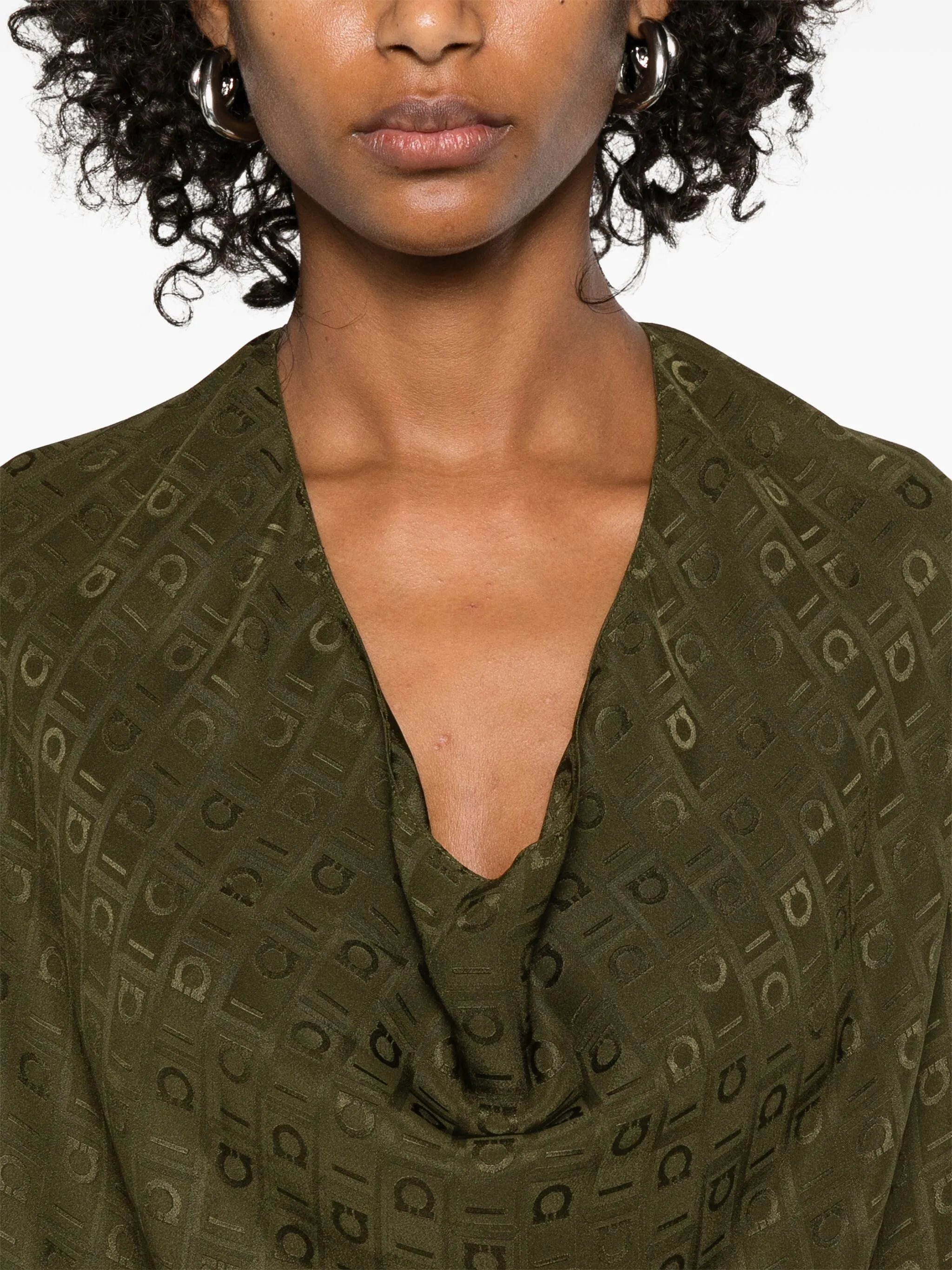 Monogram Silk Dress - 2