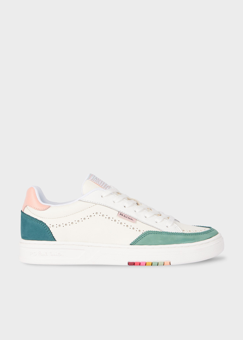 Women's White and Petrol 'Hillstar' Trainers 1
